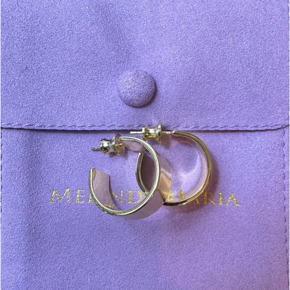 Melinda Maria Gold Hoop Earrings- .75”